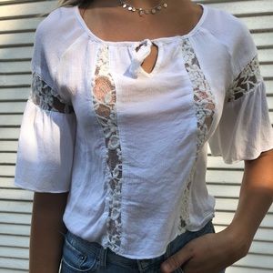 Abercrombie kids white blouse